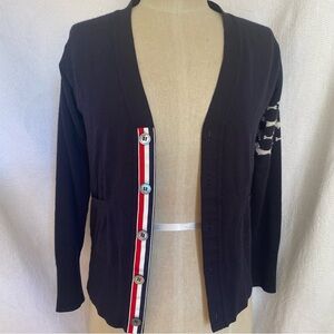 4 bar navy 2 pocket wool sweater XS